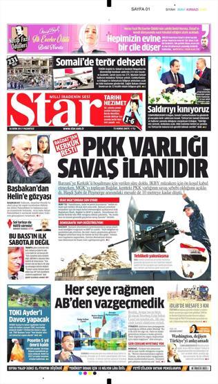 16 Ekim 2017 - Gazete manşetleri