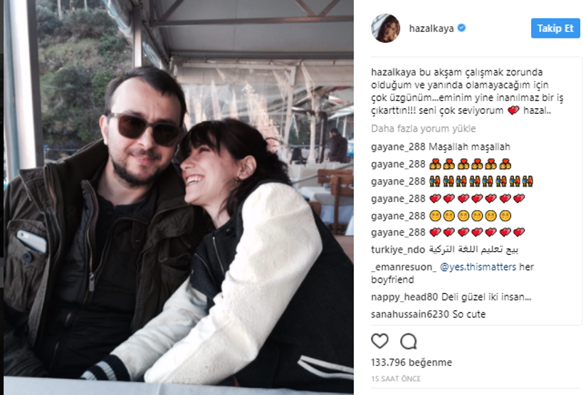 Hazal Kayadan Ali Ataya ilan-ı aşk