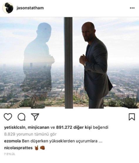 Ezgi Moladan güldüren Jason Statham paylaşımı
