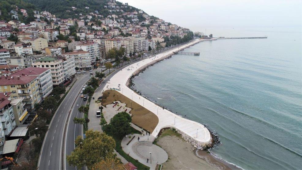 Orduda tepki çeken deniz dolgusu ve sahil çalışması bitmek üzere