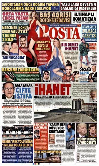 31 Ekim 2017 - Gazetelerin birinci sayfaları