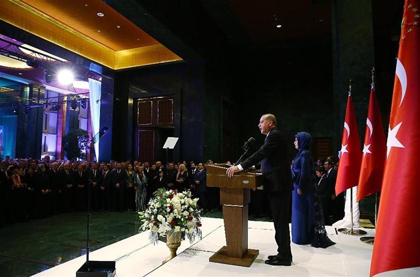 Beştepedeki Cumhuriyet resepsiyonuna Davutoğlu katılmadı