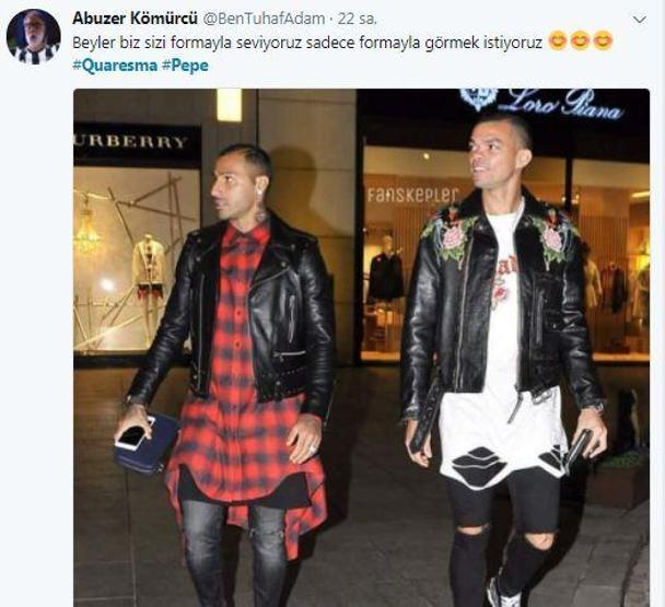 Quaresma ve Pepenin kıyafetleri sosyal medyayı karıştırdı