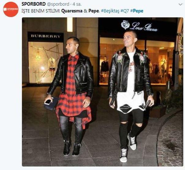 Quaresma ve Pepenin kıyafetleri sosyal medyayı karıştırdı