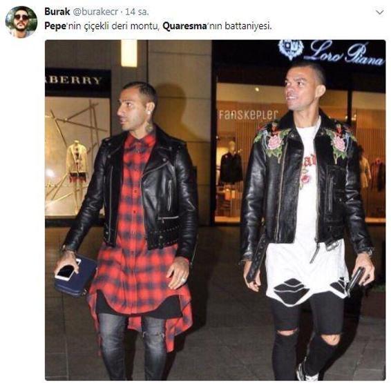 Quaresma ve Pepenin kıyafetleri sosyal medyayı karıştırdı