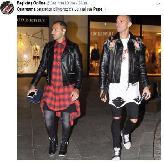 Quaresma ve Pepenin kıyafetleri sosyal medyayı karıştırdı