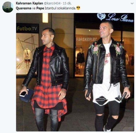 Quaresma ve Pepenin kıyafetleri sosyal medyayı karıştırdı
