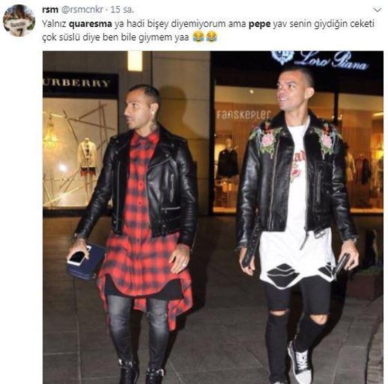 Quaresma ve Pepenin kıyafetleri sosyal medyayı karıştırdı