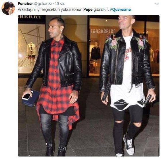 Quaresma ve Pepenin kıyafetleri sosyal medyayı karıştırdı