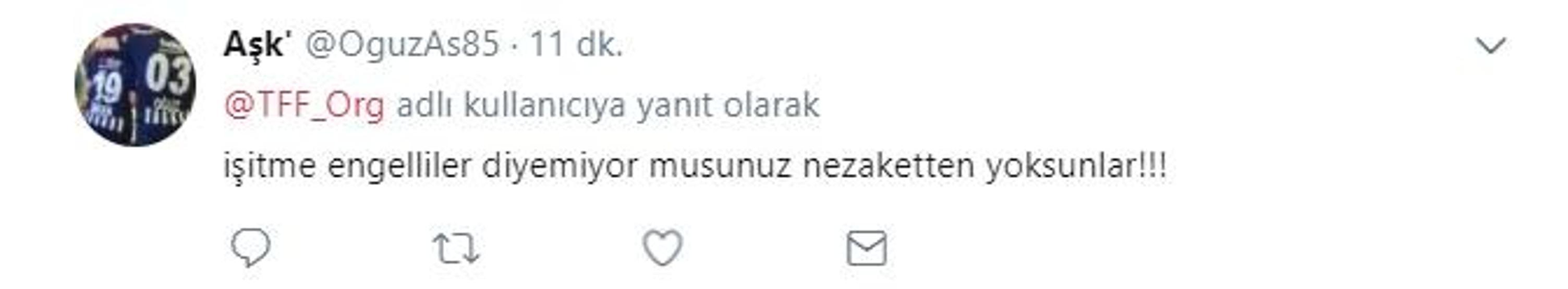 TFFnin twitter paylaşımına tepki yağdı