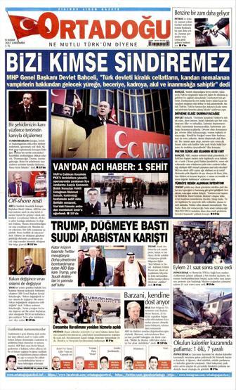 8 Kasım 2017 - Gazetelerin bugünkü manşetleri