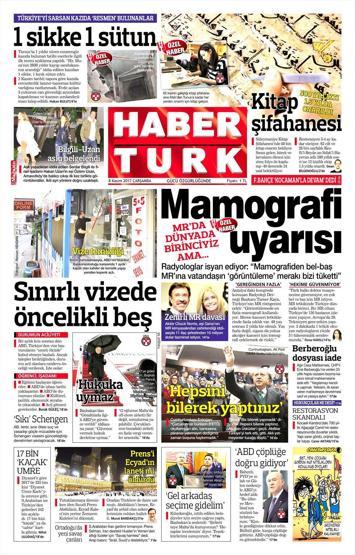 8 Kasım 2017 - Gazetelerin bugünkü manşetleri