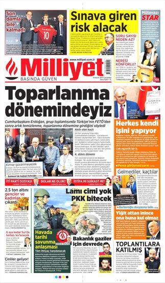 8 Kasım 2017 - Gazetelerin bugünkü manşetleri