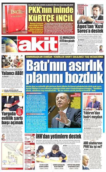 8 Kasım 2017 - Gazetelerin bugünkü manşetleri