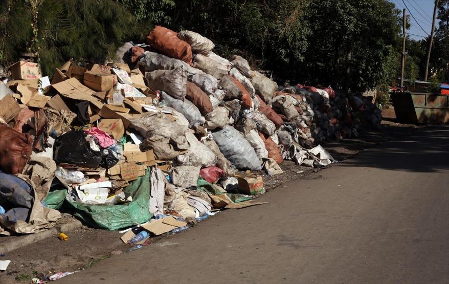 Etiyopya’nın başkentinde çöp tepeleri oluştu
