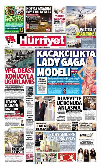 15 Kasım 2017 - Gazetelerin bugünkü manşetleri