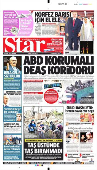15 Kasım 2017 - Gazetelerin bugünkü manşetleri
