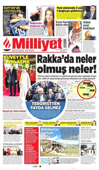 15 Kasım 2017 - Gazetelerin bugünkü manşetleri