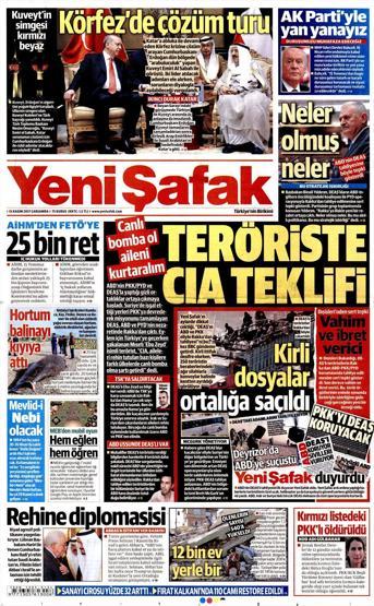 15 Kasım 2017 - Gazetelerin bugünkü manşetleri