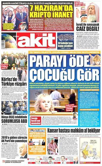 15 Kasım 2017 - Gazetelerin bugünkü manşetleri
