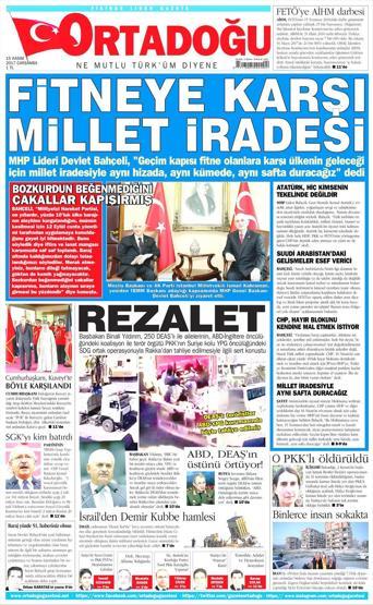 15 Kasım 2017 - Gazetelerin bugünkü manşetleri