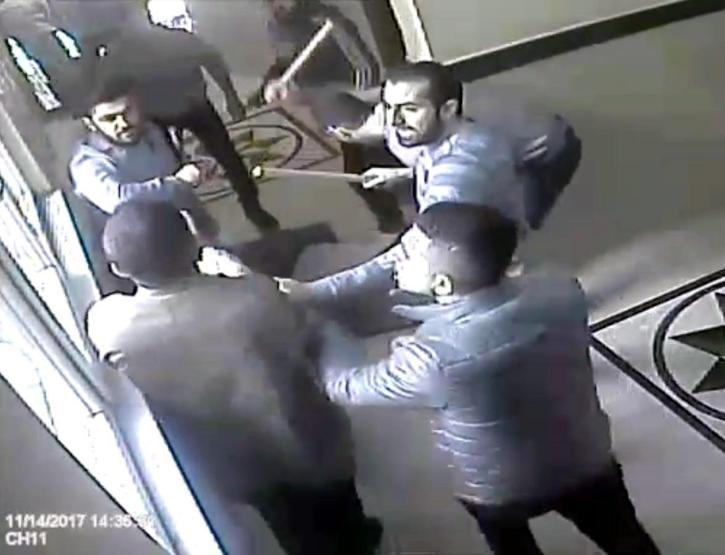 Sopalı dehşet kamerada