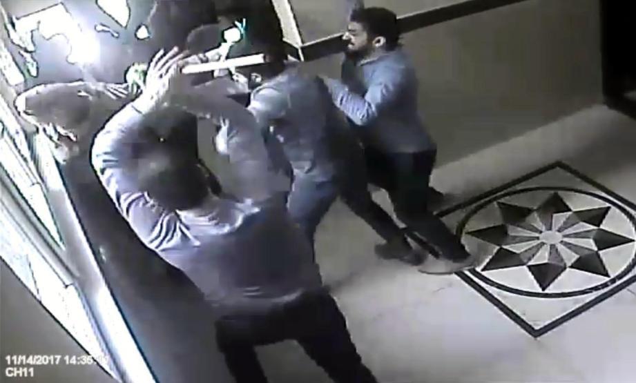 Sopalı dehşet kamerada