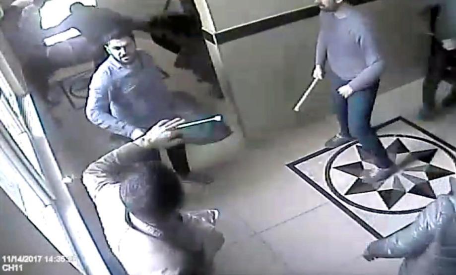 Sopalı dehşet kamerada
