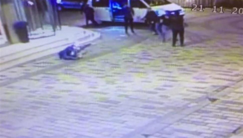 Palalı saldırganın vurulduğu anın görüntüleri ortaya çıktı