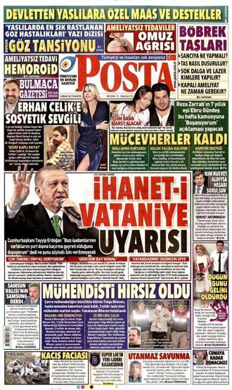 4 Aralık 2017 - Gazetelerin birinci sayfaları