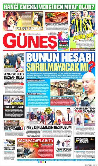 4 Aralık 2017 - Gazetelerin birinci sayfaları