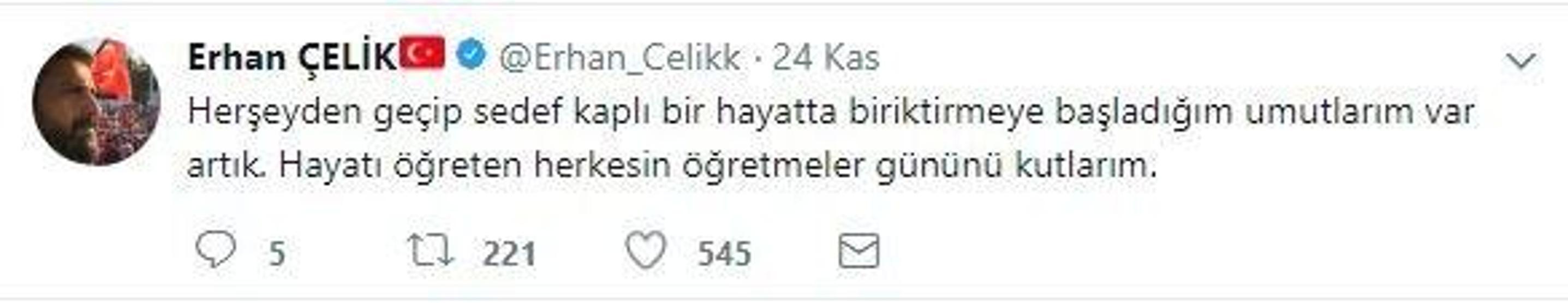 Erhan Çelik’in yeni aşkı