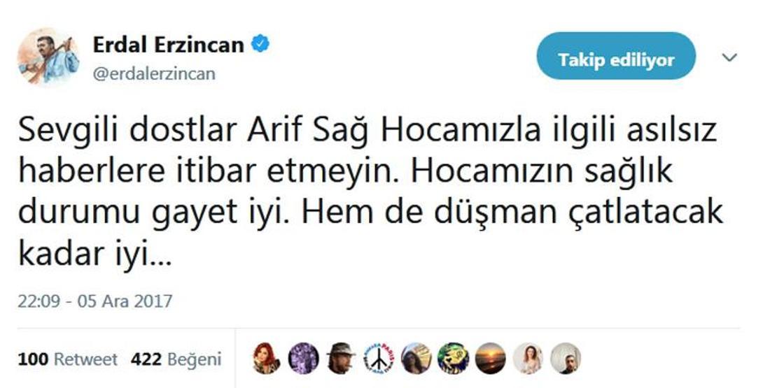 Son dakika... Arif Sağ öldü haberlerine açıklama geldi