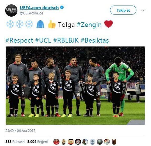 UEFA Tolga Zengine kalp gönderdi... Leipzig-Beşiktaş maçında gözden kaçan detay...