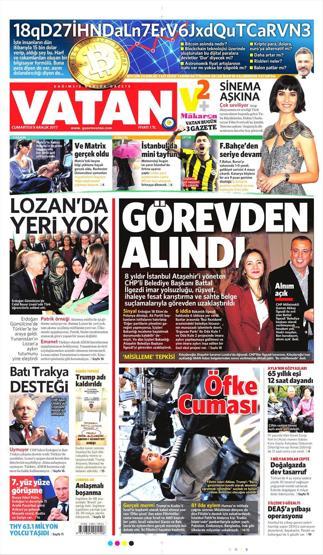 9 Aralık 2017 - Gazete manşetleri