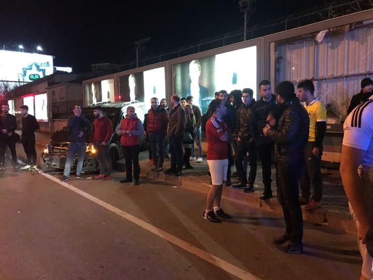 Bağdat Caddesinde kaza ucuz atlatıldı