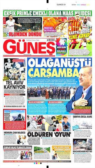 11 Aralık 2017 - Gazetelerin birinci sayfaları