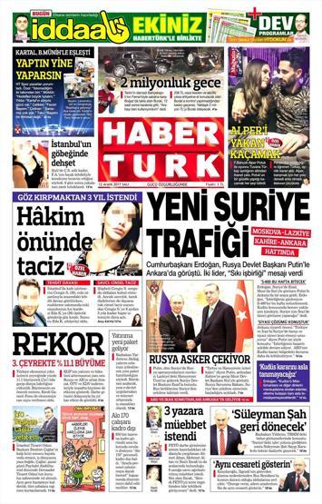 12 Aralık 2017 - Gazetelerin birinci sayfaları