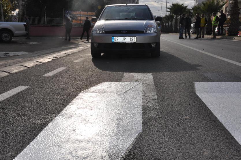 Yer Aydın... Üç boyutlu yaya geçidi, sürücülerden de tam not aldı