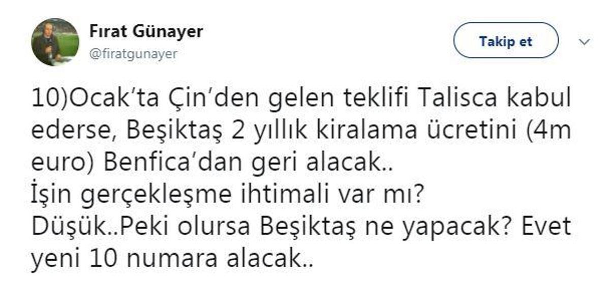 TRT Spor Beşiktaş muhabiri Fırat Günayer açıkladı: Juan Mata