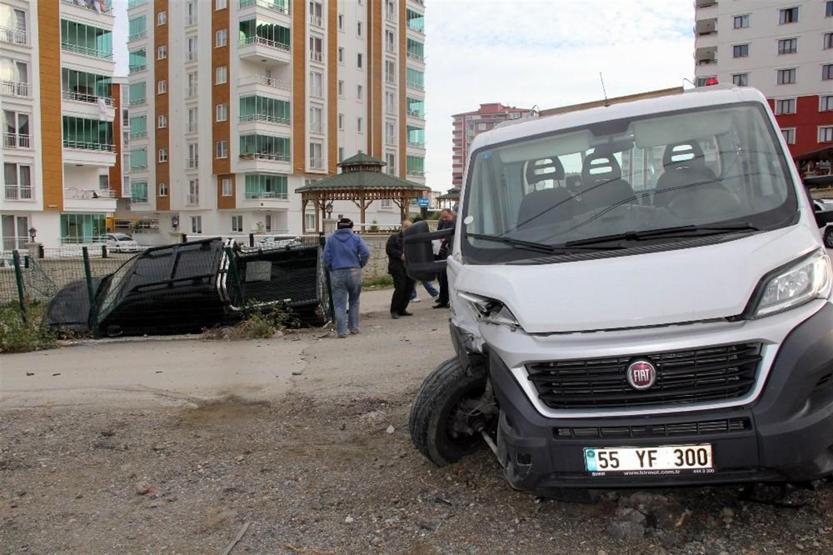 Sürüklenerek su kanalında asılı kaldı