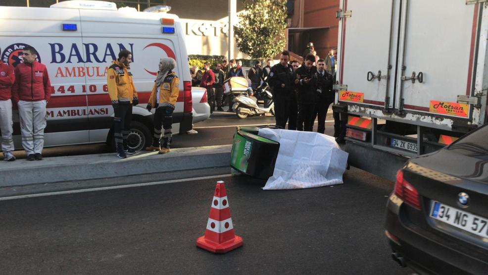 İstanbul’da korkunç kaza Kurye feci şekilde can verdi