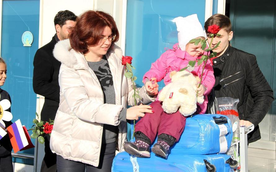 Kayseride güllerle karşılandılar