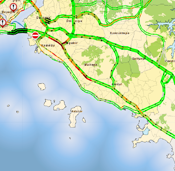 Yılın son gününde İstanbulda trafik durumu
