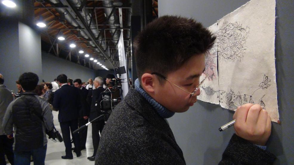 Küçük Dahi Ressam Leenin eserleri Ankarada sergileniyor