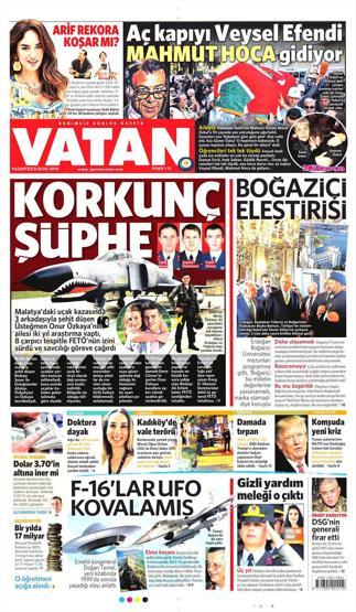 8 Ocak 2018 - Gazetelerin birinci sayfaları