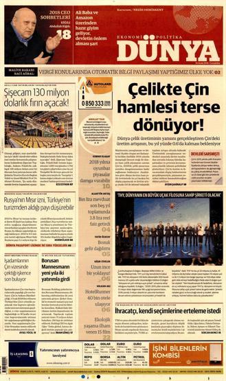 10 Ocak 2018 - Gazete manşetleri