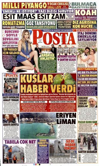 10 Ocak 2018 - Gazete manşetleri