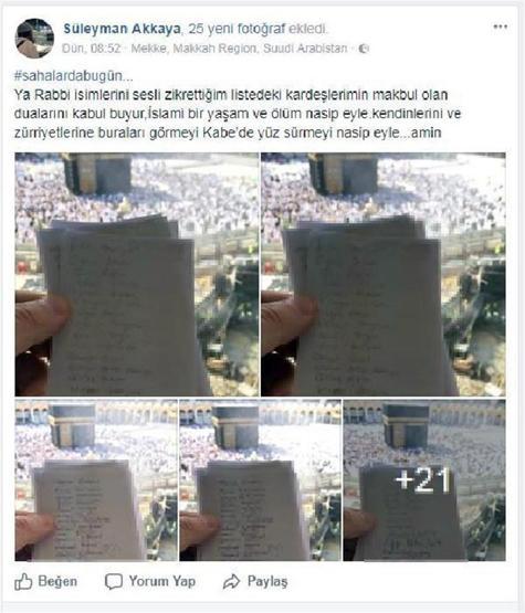 Kabede yeni selfie modası: Dua edilecekler listesiyle poz veriyorlar