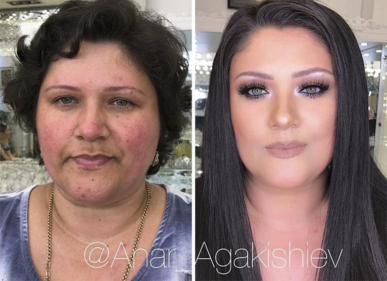 80 yaşındaki kadının makyajla değişimi şaşırtıyor